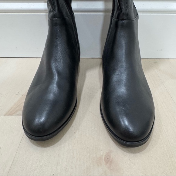 EUC Michael Kors Bromley Over the Knee Riding Boot Black Leather Women's 5 - Picture 5 of 16